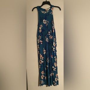 Blue floral dress